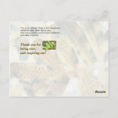 Carte Postale Sagesse du Seigneur (Dos)