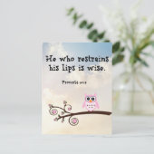 Carte Postale Sagesse - Proverbes 10:19 (Debout devant)