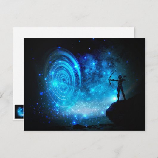 Carte Postale Sagittaire (Devant / Derrière)