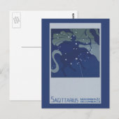 Carte Postale Sagittaire Constellation Astrologie Vintage Zodiaq (Devant / Derrière)