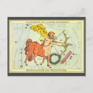 Carte Postale Sagittaire, le miroir de la constellation Vintage