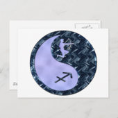 Carte Postale Sagittaire Yin Yang (Devant / Derrière)