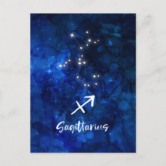 Carte Postale Sagittaire Zodiac Constellation Galaxie Céleste (Devant)