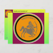 Carte postale Sagittarius (Devant / Derrière)