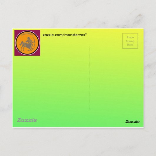 Carte postale Sagittarius (Dos)