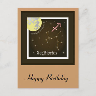 Carte Postale Sagittarius 23 novembre au 21 décembre Postkarte