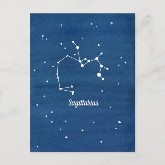 Carte Postale Sagittarius Constellation Nuit Sky Indigo (Devant)