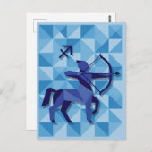 Carte Postale Sagittarius signe zodiaque (Devant / Derrière)