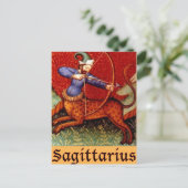 Carte Postale Sagittarius signe zodiaque (Debout devant)