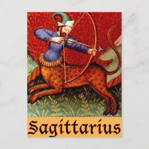 Carte Postale Sagittarius signe zodiaque