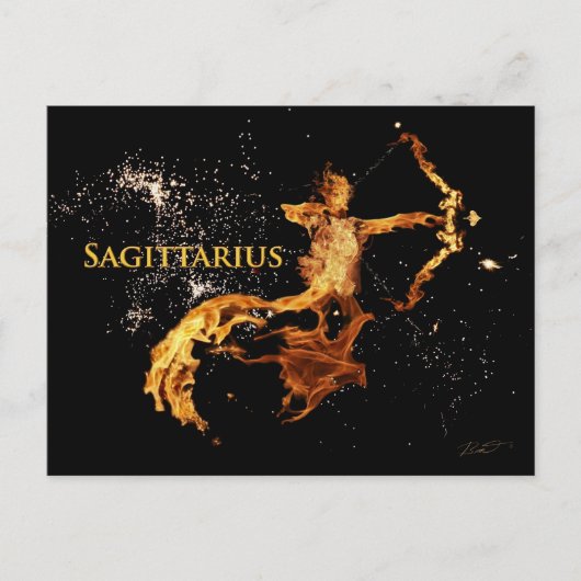 Carte postale Sagittarius - Symboles Zodiaques (Devant)