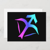 Carte postale Sagittarius Zodiac (Devant / Derrière)