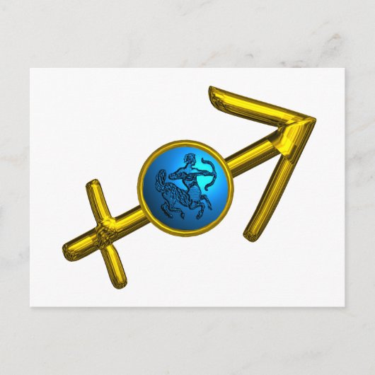 Carte Postale SAGITTARIUS ZODIAC ANNIVERSAIRE Astrologie (Devant)