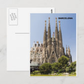 Carte Postale Sagrada Familia Barcelone Espagne (Devant / Derrière)
