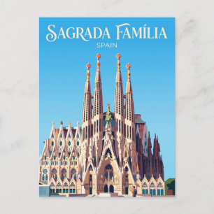 Carte Postale Sagrada Família Espagne