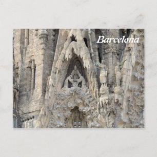 Carte Postale Sagrada Familia. Façade de la crèche.