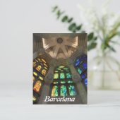 Carte Postale Sagrada Familia. Intérieur (Debout devant)