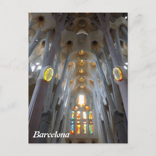 Carte Postale Sagrada Familia. Intérieur (Devant)