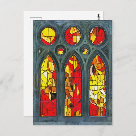 Carte Postale Sagrada Familia. Intérieur. Vue 10. (Devant / Derrière)