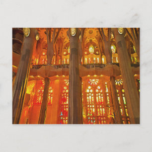 Carte Postale Sagrada Familia. Intérieur. Vue 17.