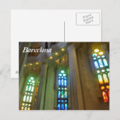 Carte Postale Sagrada Familia Interior (Devant / Derrière)