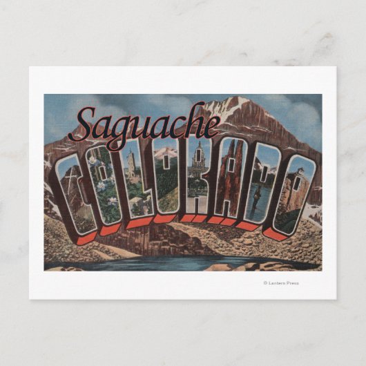Carte Postale Saguache, Colorado - Scènes de grandes lettres (Devant)