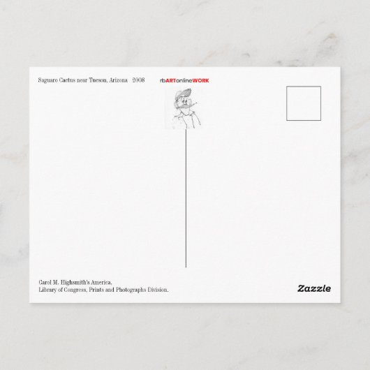 Carte postale Saguaro Cactus (Dos)