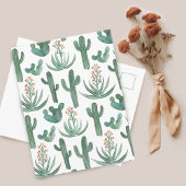 Carte Postale Saguaro Cactus Aloe Aloe Motif Simple Chic