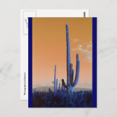 Carte Postale Saguaro en bleu (Devant / Derrière)