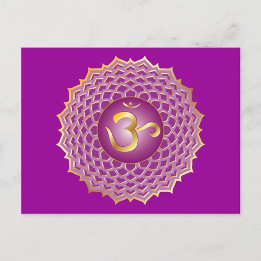 Carte postale Sahasrara ou chakra de couronne (Devant)