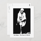 Carte postale Sai Baba Saint de Shirdi (Devant / Derrière)