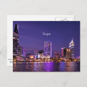 Carte Postale Saigon la nuit (Devant / Derrière)