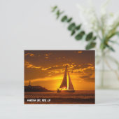 Carte Postale Sailboat at Sunset - Marina Del Rey, CA (Debout devant)