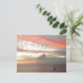 Carte Postale Sailboat de Sunset Beautiful (Debout devant)