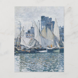 Carte Postale Sailboats and Le Havre Museum in Blue