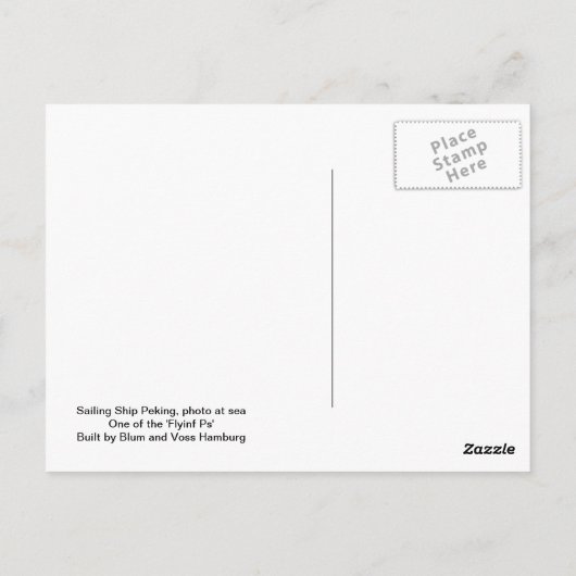 Carte Postale Sailing ship (Dos)