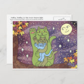 Carte Postale Sain, riche et sage dans une nuit d'automne (Devant / Derrière)