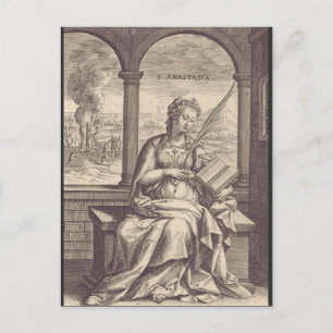 Carte Postale Saint Anastasia saint chrétien et martyr