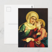 Carte Postale Saint Ann et Vierge Marie (Devant / Derrière)