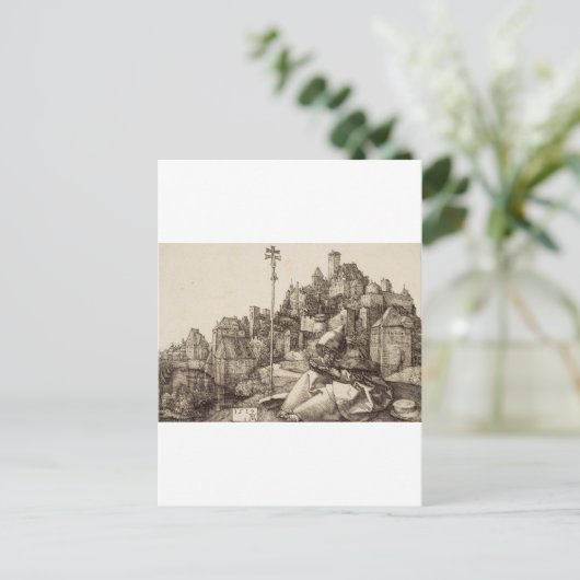 Carte Postale Saint Anthony Lecture par Albrecht Durer (Debout devant)