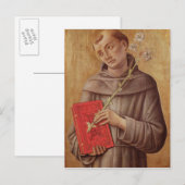 Carte Postale Saint Antoine de Padoue (Devant / Derrière)