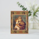 Carte Postale Saint Antoine de Padoue avec Bébé Jésus (Debout devant)
