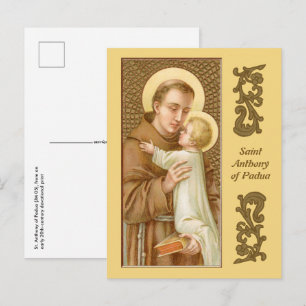 Carte Postale Saint Antoine de Padoue et l'Enfant Jésus (JM 05)
