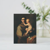 Carte Postale Saint Antoine de Padoue par Luca Giordano (Debout devant)