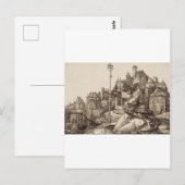 Carte Postale Saint Antoine lisant par Albrecht Dürer (Devant / Derrière)