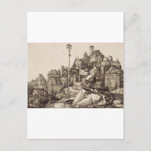 Carte Postale Saint Antoine lisant par Albrecht Dürer (Devant)