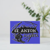 Carte Postale Saint Anton Autriche logo de ski (Debout devant)