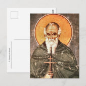 Carte Postale Saint Athanase l'icône orthodoxe athonite (Devant / Derrière)