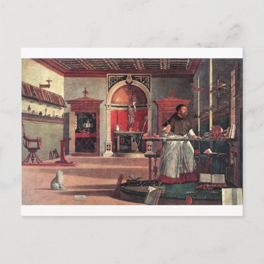 Carte Postale Saint Augustin dans son étude - Vittore Carpaccio (Devant)