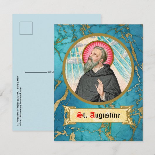 Carte Postale Saint Augustin d'Hippone (SAU 047; détail) (Devant / Derrière)